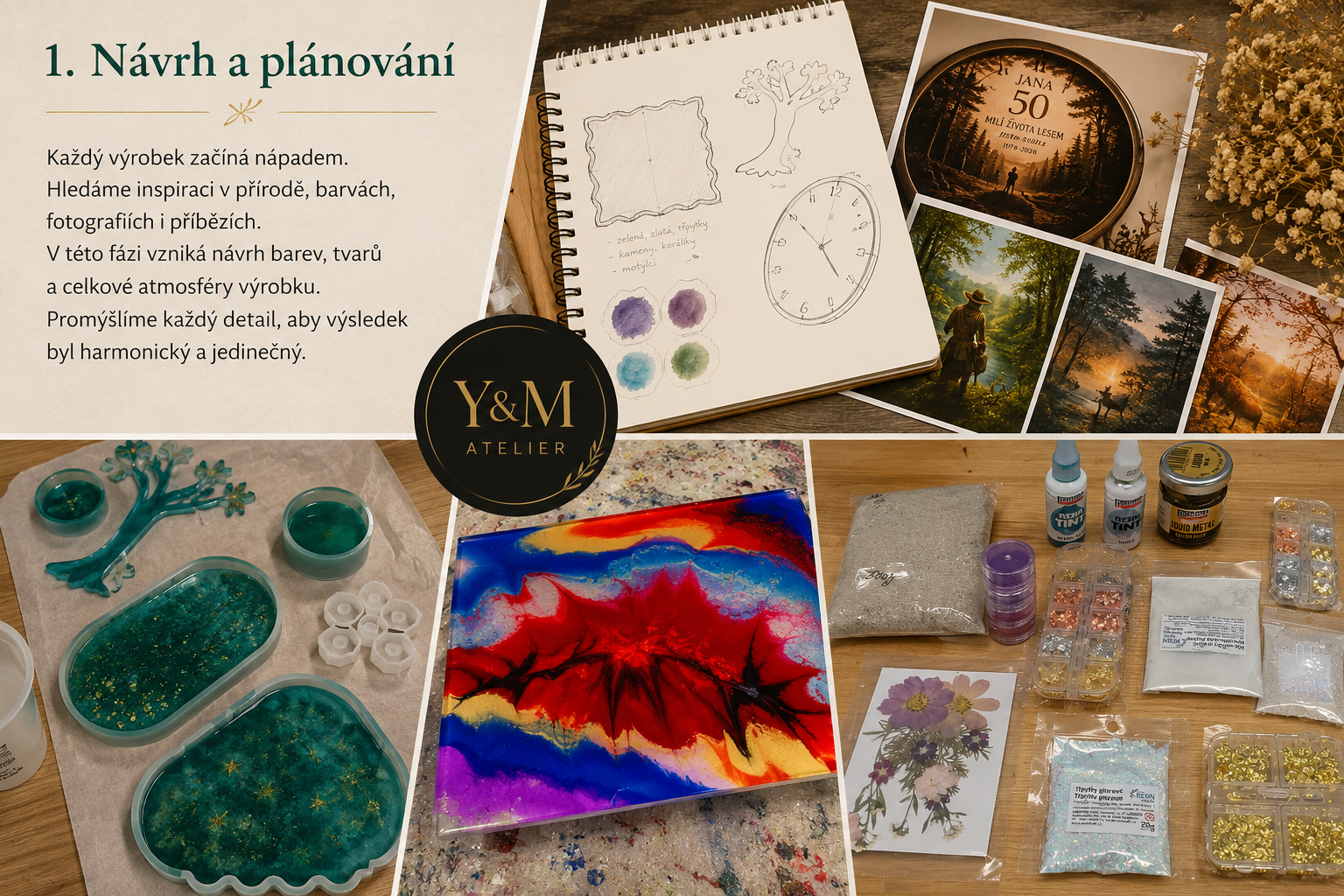 Návrh a plánování ručně vyráběných dekorací Y & M ATELIER